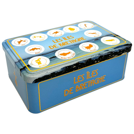 Assortiment Palets et Galettes Nature - Boîte métal iles bretonnes