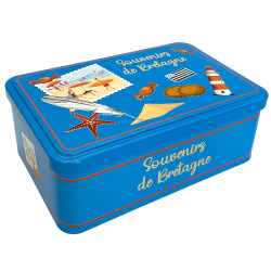 Assortiment Palets et Galettes Nature - Boîte métal souvenirs de bretagne