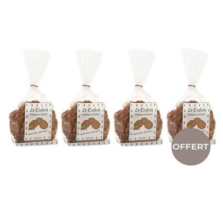 3 sachets de Crakou caramel + 1 offert