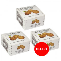 2 boîtes de crakou caramel achetées, la 3ème OFFERTE